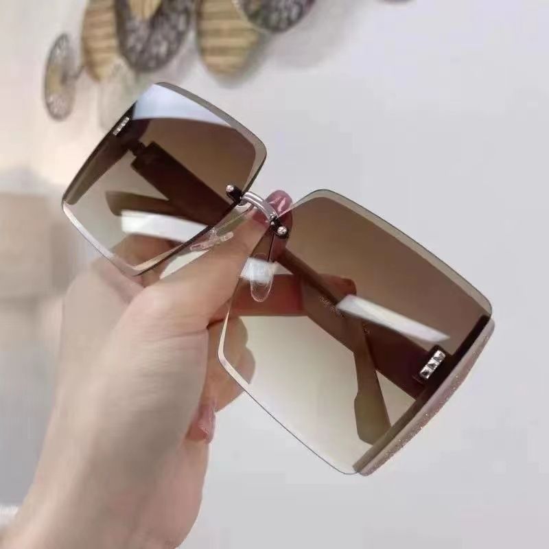 New Fashionable Frameless Women's Sunglasses, Women's Sunglasses, Internet Celebrity Same Style Glasses