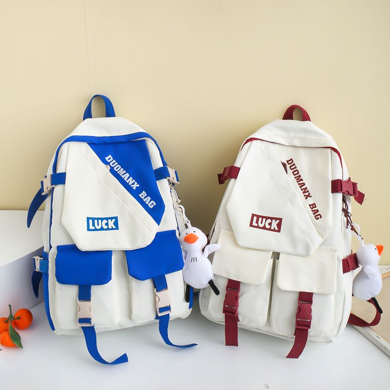 Backpack for girls, Insen series, versatile for middle and high school students, large capacity, high looks, handsome and trendy for men, backpack