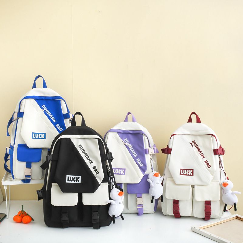 Backpack for girls, Insen series, versatile for middle and high school students, large capacity, high looks, handsome and trendy for men, backpack