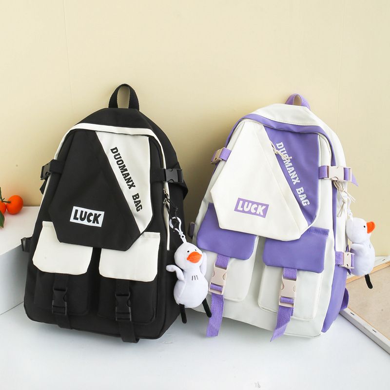 Backpack for girls, Insen series, versatile for middle and high school students, large capacity, high looks, handsome and trendy for men, backpack