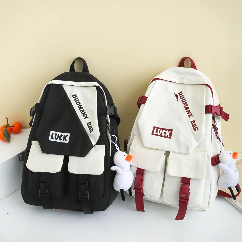 Backpack for girls, Insen series, versatile for middle and high school students, large capacity, high looks, handsome and trendy for men, backpack