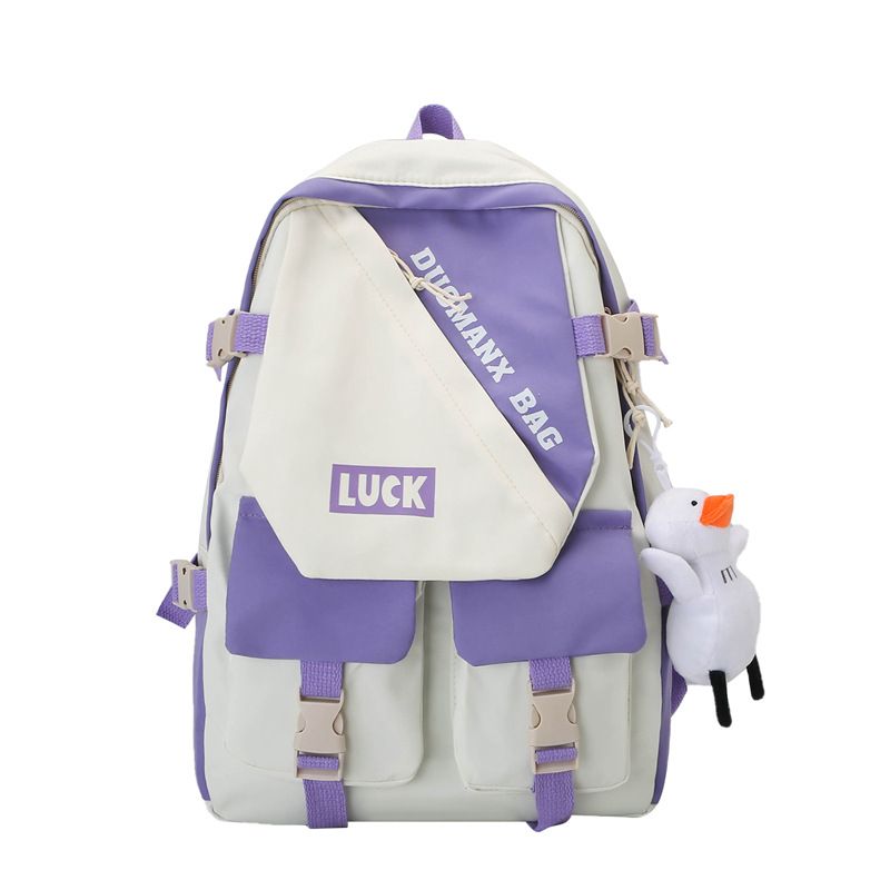 Backpack for girls, Insen series, versatile for middle and high school students, large capacity, high looks, handsome and trendy for men, backpack