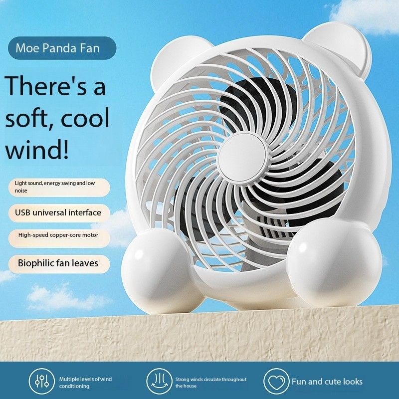 Desktop Fan Office Home Silent Electric Fan USB Dormitory Camping Outdoor Portable Small Desktop Fan