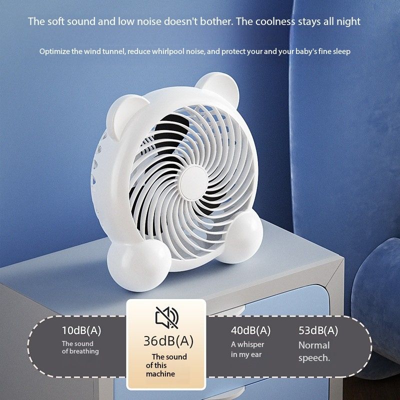Desktop Fan Office Home Silent Electric Fan USB Dormitory Camping Outdoor Portable Small Desktop Fan