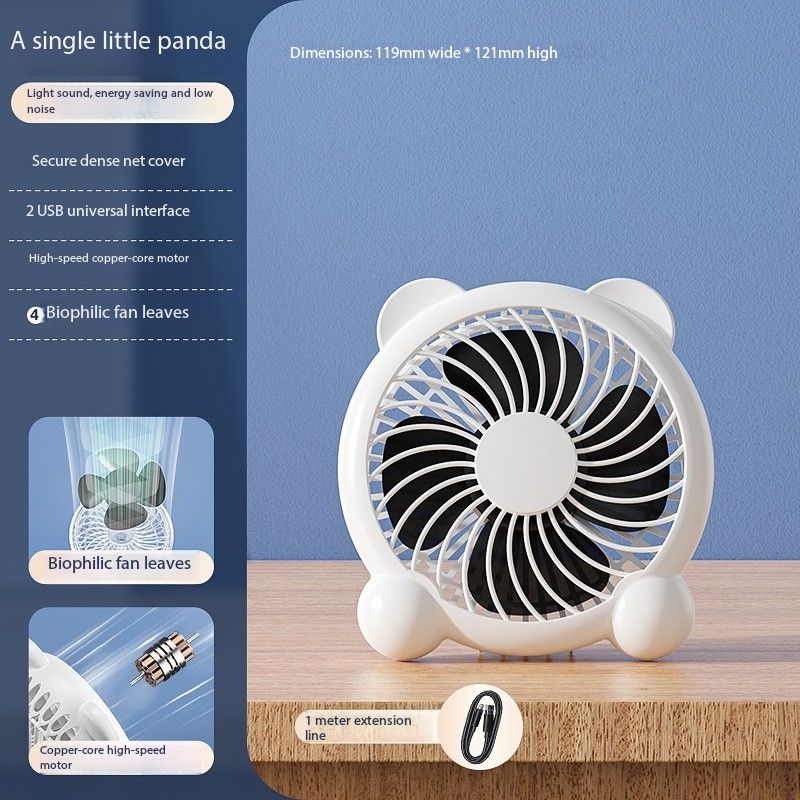 Desktop Fan Office Home Silent Electric Fan USB Dormitory Camping Outdoor Portable Small Desktop Fan