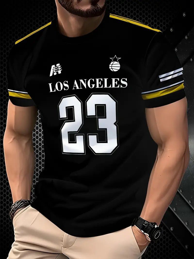 New American football uniform 3D digital printed T-shirt men's short sleeved casual round neck summer sports top