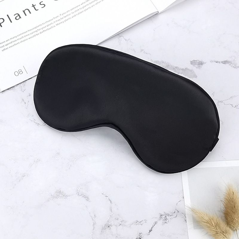 New double-sided silk like sleep eye mask with light blocking and elastic adjustment buckle, travel eye mask, solid color breathable beauty eye mask