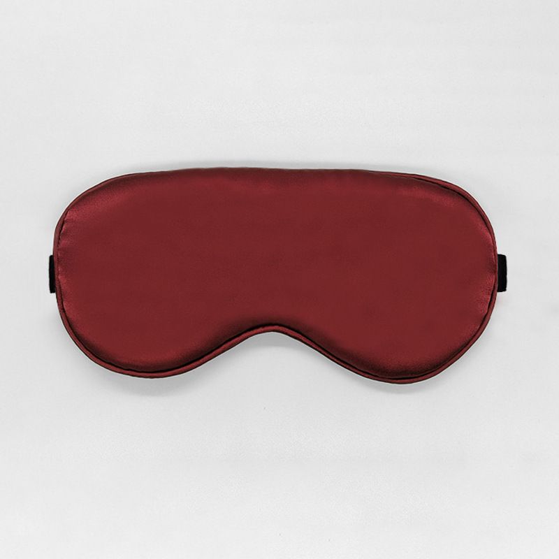 New double-sided silk like sleep eye mask with light blocking and elastic adjustment buckle, travel eye mask, solid color breathable beauty eye mask