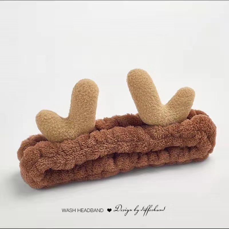 Female face wash headband headband, cute rabbit ear bow, wash and makeup hair tie headband, headband headband with hair accessories