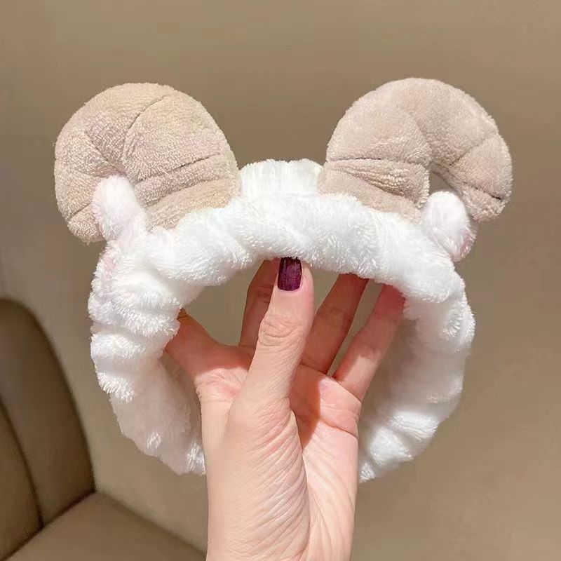 Female face wash headband headband, cute rabbit ear bow, wash and makeup hair tie headband, headband headband with hair accessories