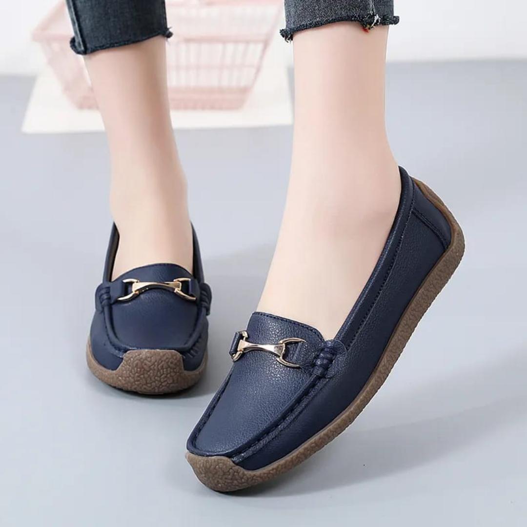 PURE LEATHER LADIES LOAFERS ✅Ladies loafers, these design shoes are fashionable and durable, they have attractive glamor. They are quality genuine leather and a pure rubber sole. These loafers are on