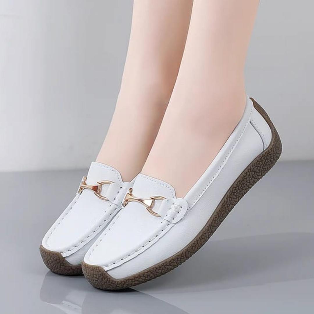 PURE LEATHER LADIES LOAFERS ✅Ladies loafers, these design shoes are fashionable and durable, they have attractive glamor. They are quality genuine leather and a pure rubber sole. These loafers are on