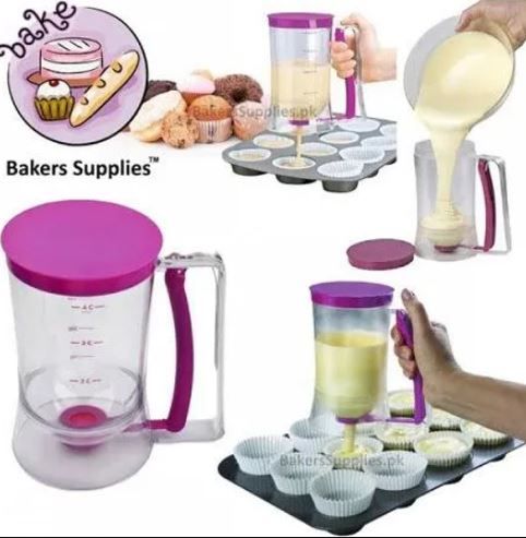 Batter dispenser ,Cake Batter Dispenser with Measuring Label for Cupcakes Muffins Baking Tool