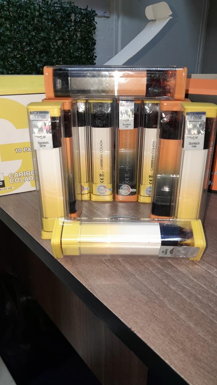 Vape Summer Luv, Banana Ice, Strawberry, OJ, Cherry Peach Lemonade, Berry Ice Cream, Caribbean Collada, Peach Mango Watermen – 4000 Puffs, Rechargeable, Prefilled, Activated Electronic Vaping Device