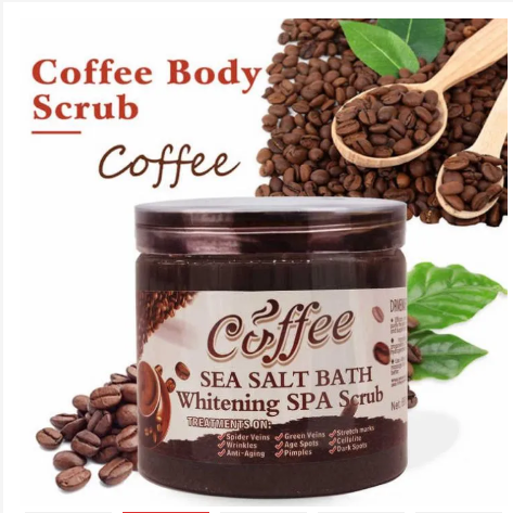 Coffee Body Scrub for Exfoliation and Smooth Skin, Deep Cleansing Sugar Scrub for All Skin Types, Removes Dead Skin, Leaves Skin Soft and Glowing, Available 1KG, 680G, 350G