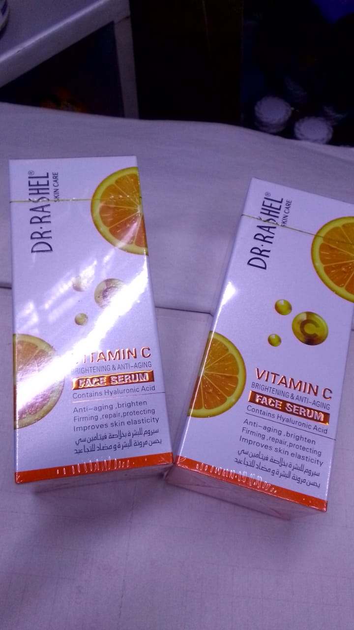 Dr Rashel Vitamin C Serum 30ml, Brightening Face Serum for Glowing Skin, Reduces Dark Spots, Evens Skin Tone, Hydrating and Anti-Aging