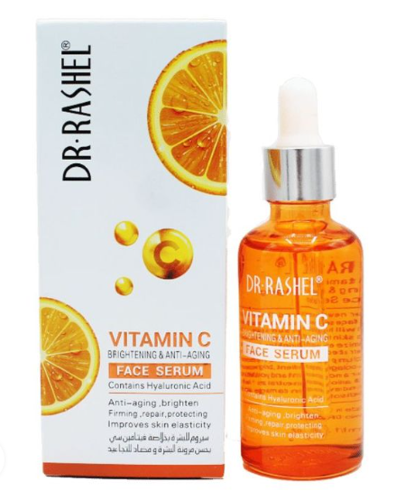 Dr Rashel Vitamin C Serum 30ml, Brightening Face Serum for Glowing Skin, Reduces Dark Spots, Evens Skin Tone, Hydrating and Anti-Aging