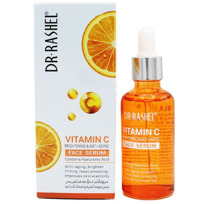 Dr Rashel Vitamin C Serum 30ml, Brightening Face Serum for Glowing Skin, Reduces Dark Spots, Evens Skin Tone, Hydrating and Anti-Aging