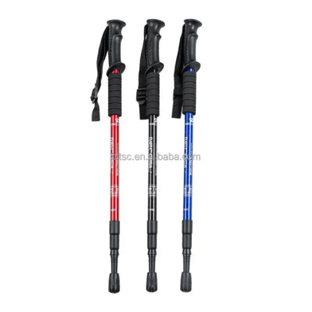 3 pieces aluminium hiking pole, adjustable aluminium trekking poles, hiring  stick,