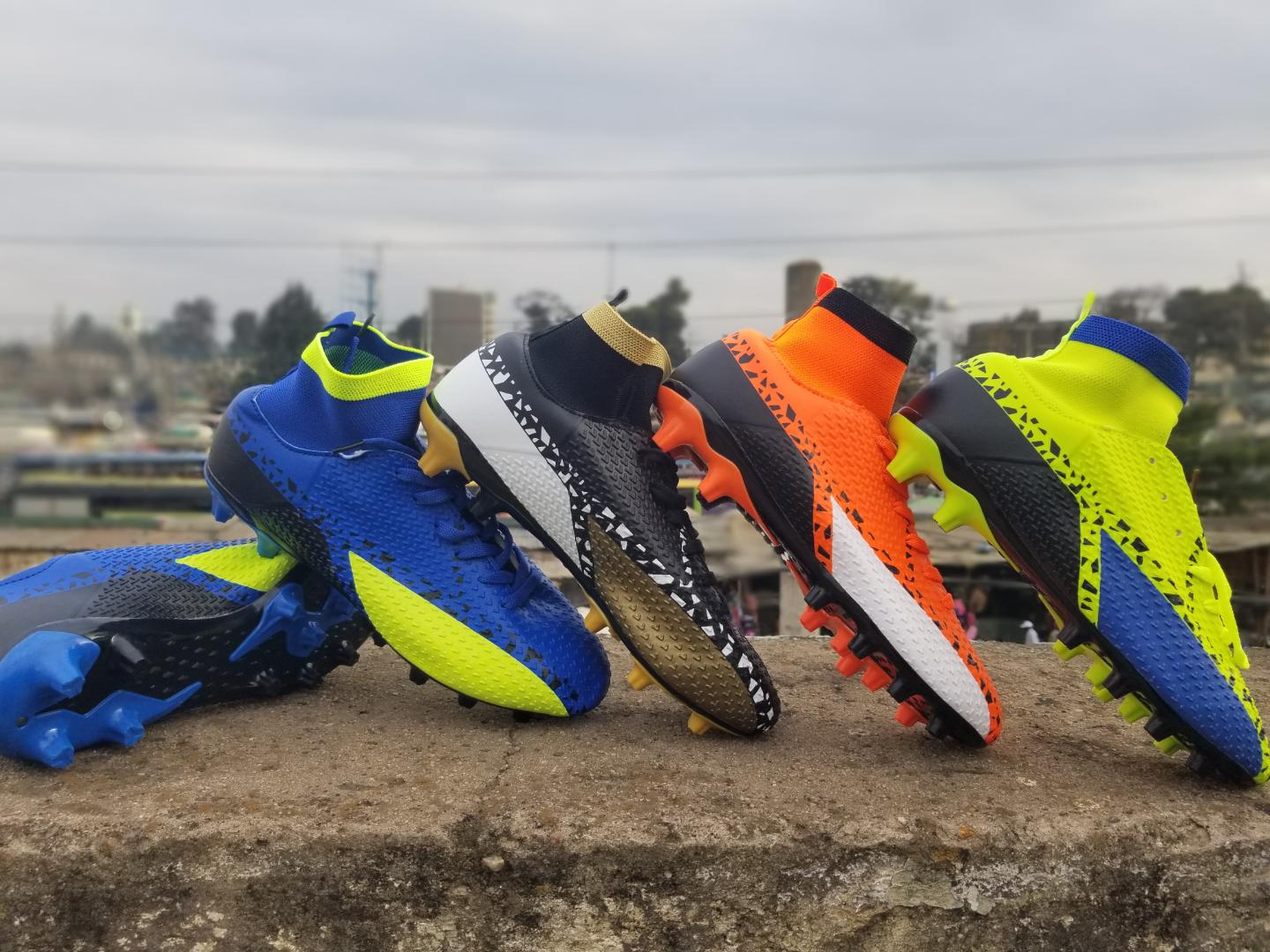 ankle football boots, adult and kids ankle soccer boots  available