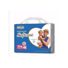 Softcare Baby Diapers,Massive Absorption (absorbs 25* its weight.) Super Dry (Keeps baby Skin dry) Blankie Soft( Blanket-like Softness, keep baby comfortable).