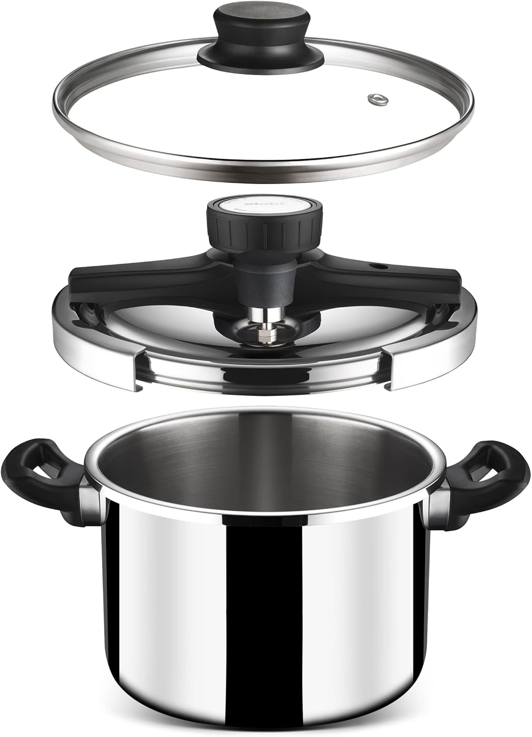 5 Ltr Versatile stainless Steel pressure Cooker (Stahl)