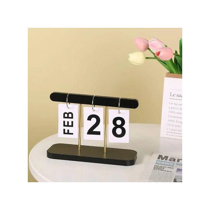 Office or Home Nordic Style Wooden Perpetual Calendar or Home Decor
