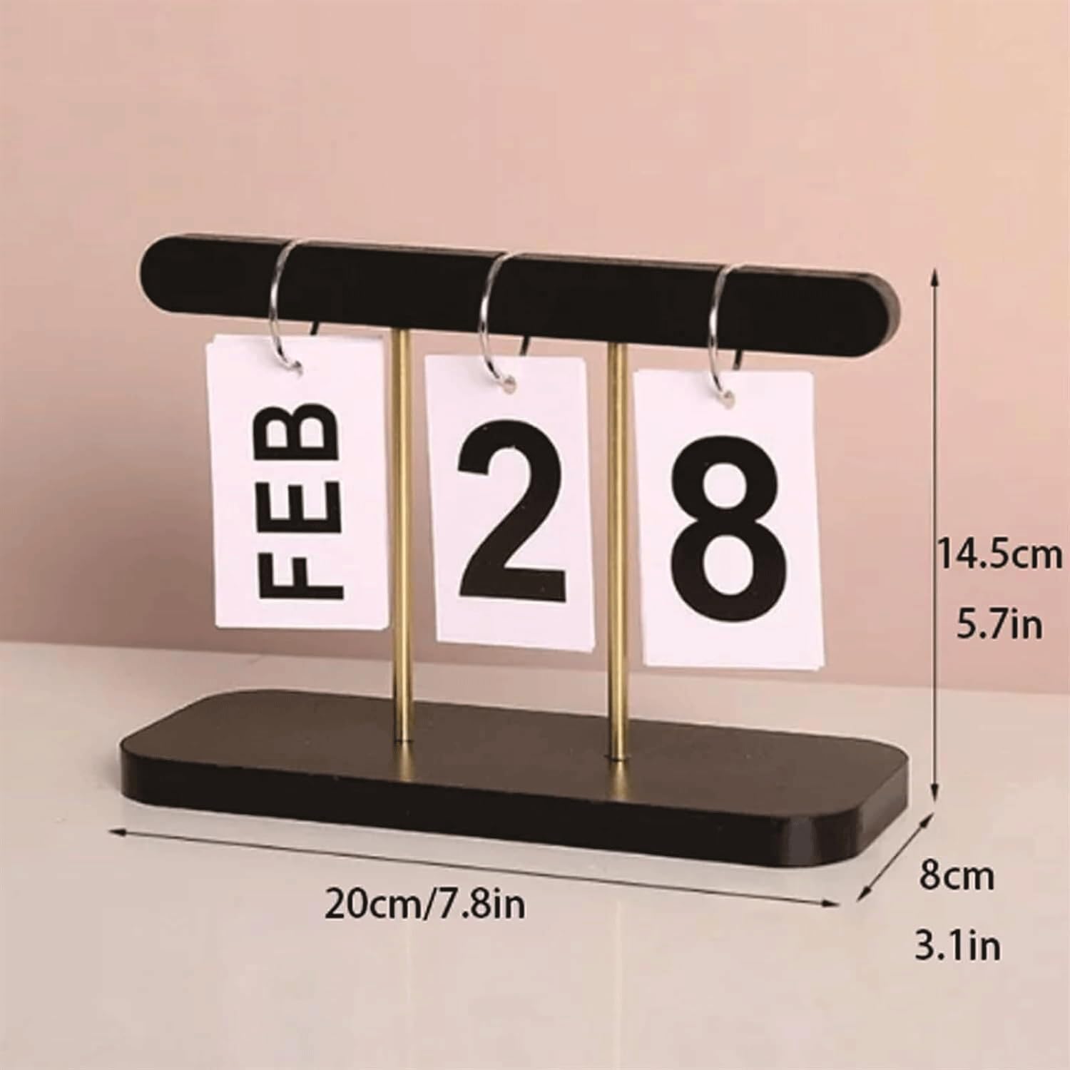 Office or Home Nordic Style Wooden Perpetual Calendar or Home Decor