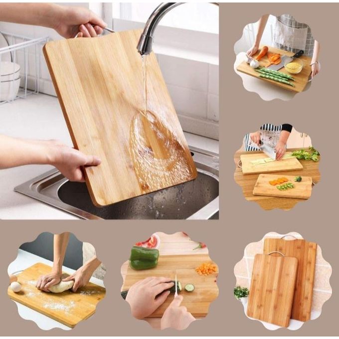Double Sided Thickened Solid Wooden Chopping Board -28cm by 38cm
