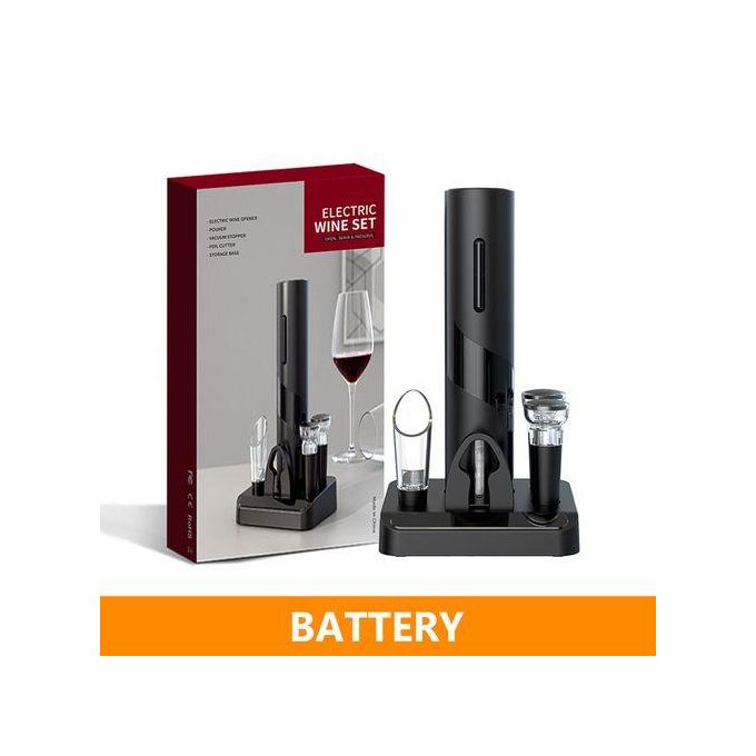 Battery Operated Electric Wine opener Set with 1 Wine Opener, Wine Stopper+Wine Foil Cutter