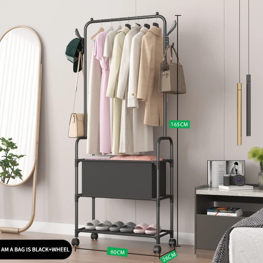 Simple Storage Hangers Coat Racks Bag Racks Shoe Racks and Clothes Metal Detachable Multifunction Flexible Clothing Organizer Bathroom Living roomHotel Supermarket Easy to assemble