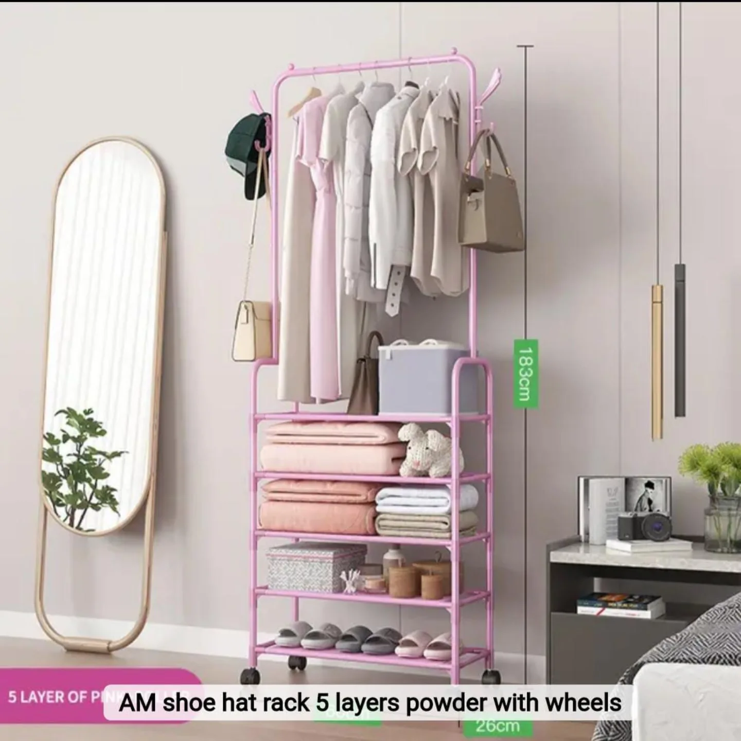 Floor HangersShoe rackshanging Clothes RacksBedroom foyer shelves Multifunctional Shoe and Hat Racks metal detachable multifunction flexible storage holder and racks bag bedding coat and cap clothing