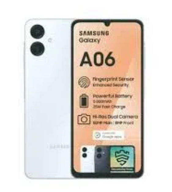 New Arrival Samsung Galaxy A06 128GB+4GB 50MP Camera 6.7" 90Hz MTK Helio G85 (12nm) 5000mAh 25W Type-C Charge Android 14 Smart Phones Side Fingerprint Unlock phone