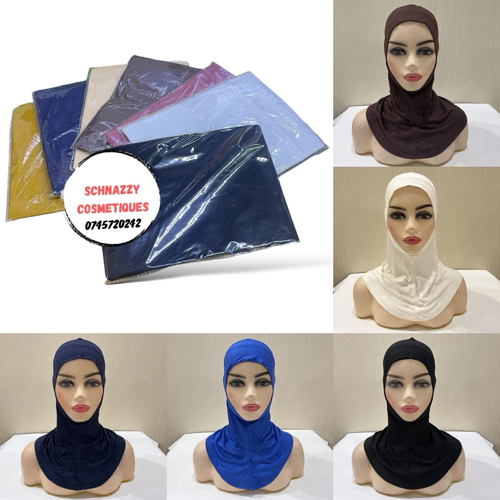 Women Balaclava Ninja Under Hijab Mask bonnet AMAL Muslim Ninja Hijab, Under Scarf Full Neck Cover, Caps Under Scarf, Head Neck Cover Adjustable Stretchy One Size Fits All Soft Cotton Stretch Viscose