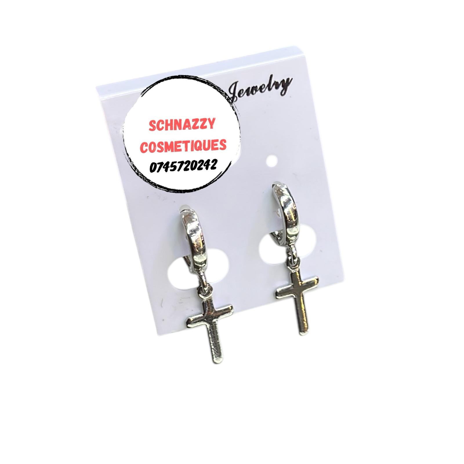 2 Pair Combo Tiny Cross Piercing Earings + 1 Random Pair Colored Magnetic Earrings for Men or Women Magnetic Earring Mens Jewelry Stainless Steel Magnetic Earrings