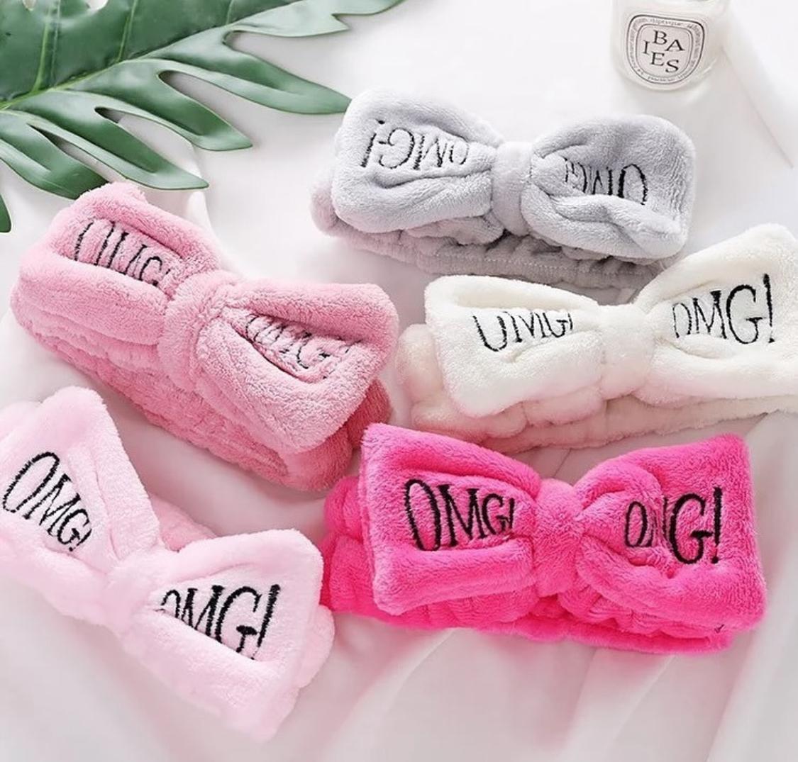 New Arrivals Sale Trending OMG Bow Headband Soft Plush Stretchy Multifunction Cute Style Aesthetics Protect Hair Slips Face Wash Bathroom Makeup Photography  Lounging Travel Outdoor Wear Limitless