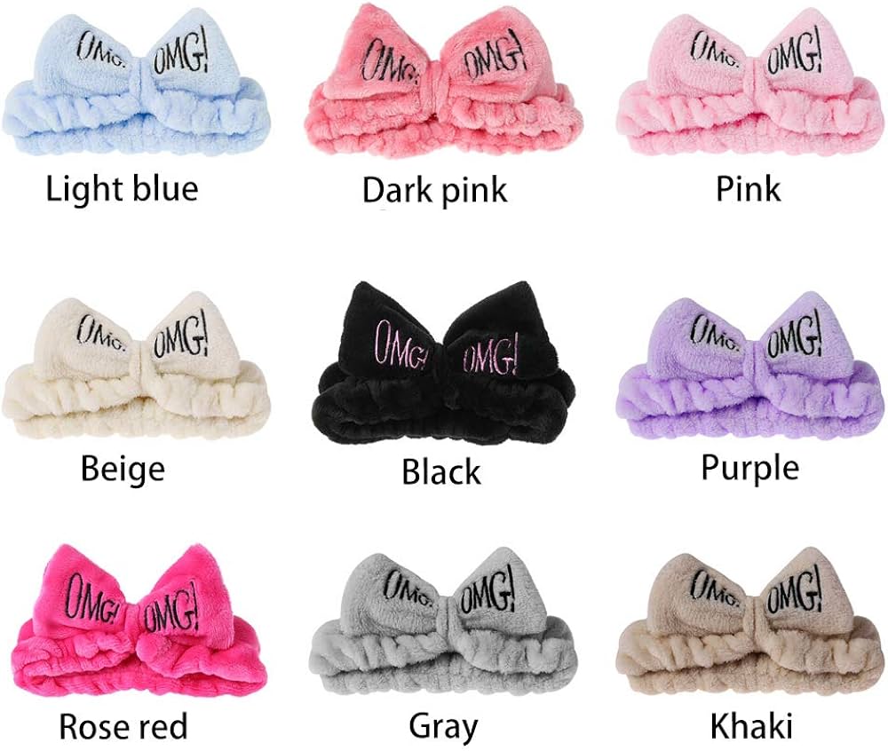 New Arrivals Sale Trending OMG Bow Headband Soft Plush Stretchy Multifunction Cute Style Aesthetics Protect Hair Slips Face Wash Bathroom Makeup Photography  Lounging Travel Outdoor Wear Limitless