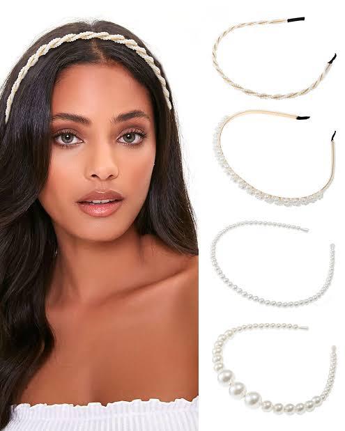 Sale Faux Pearl Bridal Headband 1pc Stunning Rhinestone Tiara Hairband Headdress Chic Gorgeous Feminine Instant Style Transformer Light Easy to Carry
