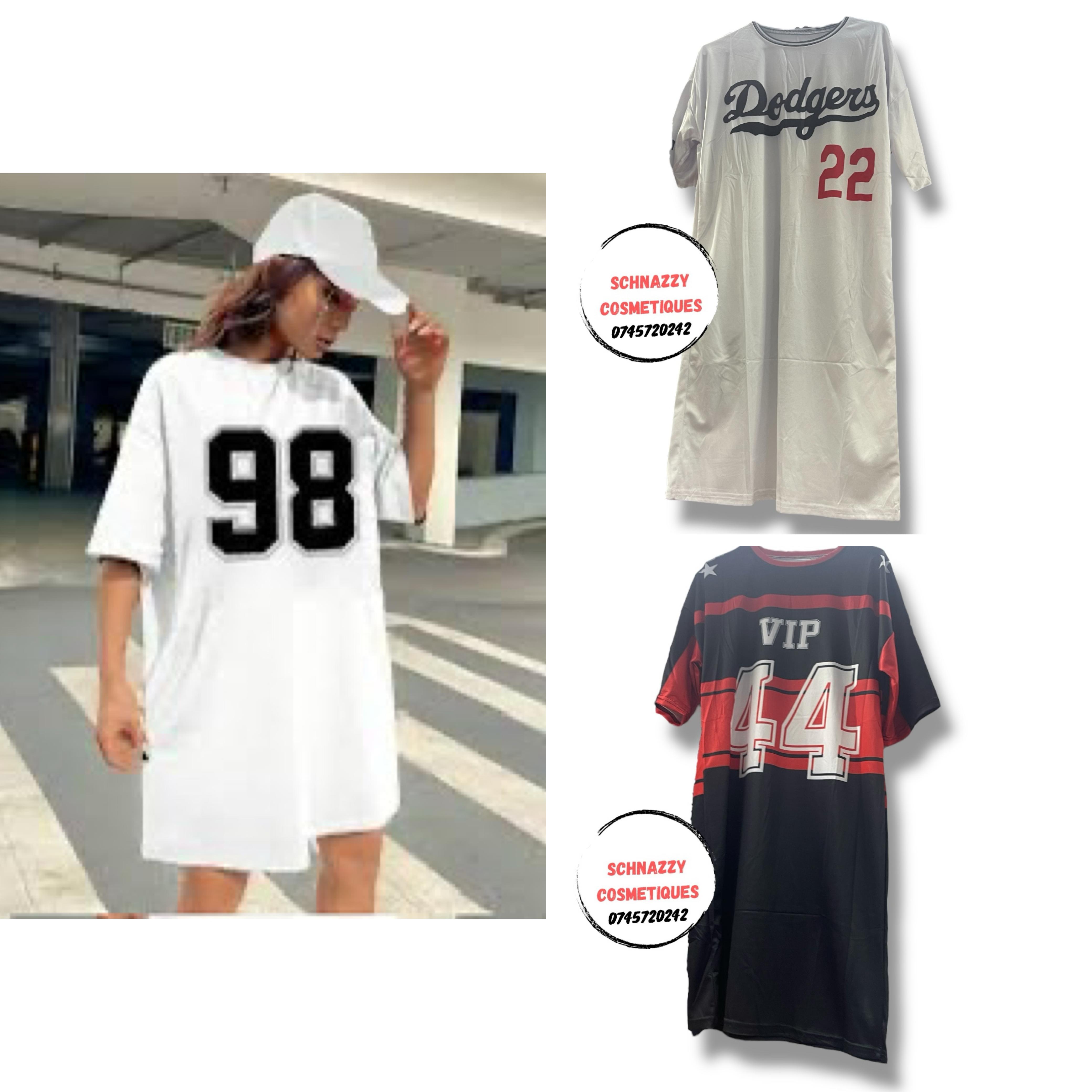 New Arrival Trending Oversized Baseball Jersey Long Tshirt Dress Women Oversized Tees Baseball Tees Numbered Tshirts NFL TShirts Unisex