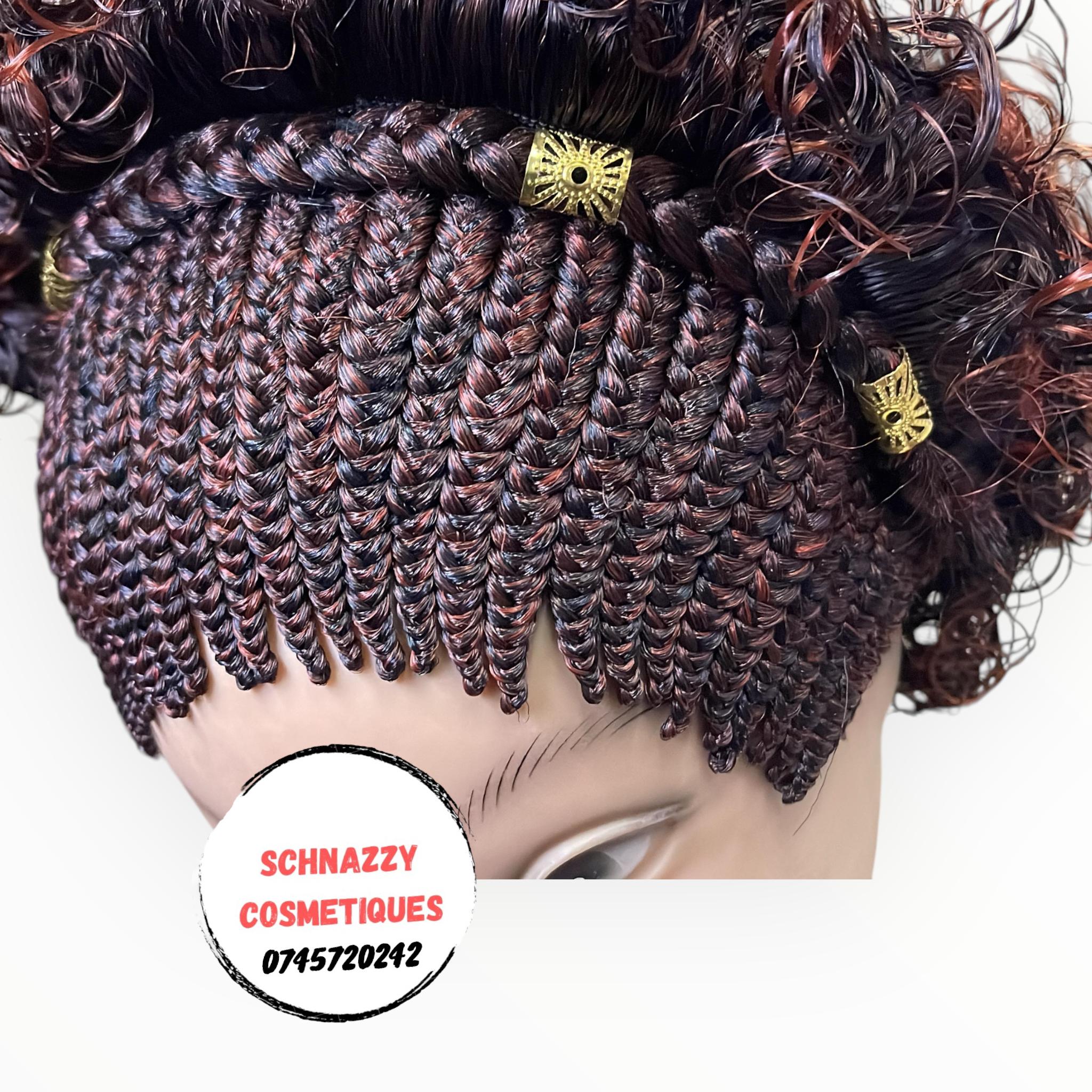 New Trending Half Braided Half Curly Extensions Weave Wig Quick Braid Wig Affordable Wigs Mom Wig Mother's Gift Ideas Lovely Wigs Bob Wig Short Wig
