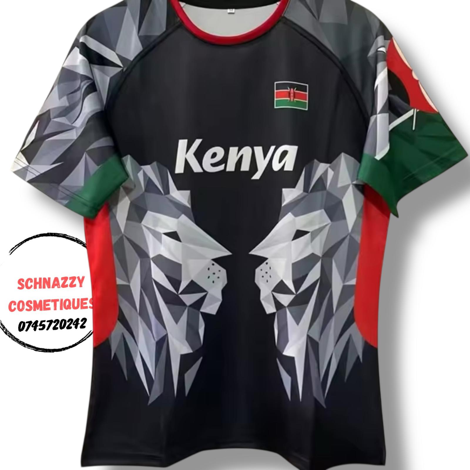 NEW TREND Unisex Kenyan Jersey Team Kenya RUGBY Jersey Kenyan Flag Soccer Soka Football Futaa Match Kenya Tshirt Weekend Daywear Gym Fitness Gameday Streetwear Airport Aesthetics Chill Travel Errands