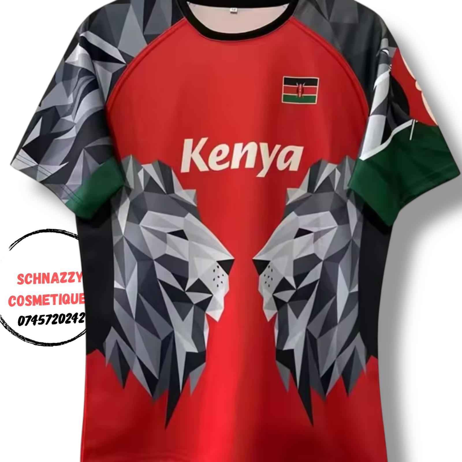 NEW TREND Unisex Kenyan Jersey Team Kenya RUGBY Jersey Kenyan Flag Soccer Soka Football Futaa Match Kenya Tshirt Weekend Daywear Gym Fitness Gameday Streetwear Airport Aesthetics Chill Travel Errands
