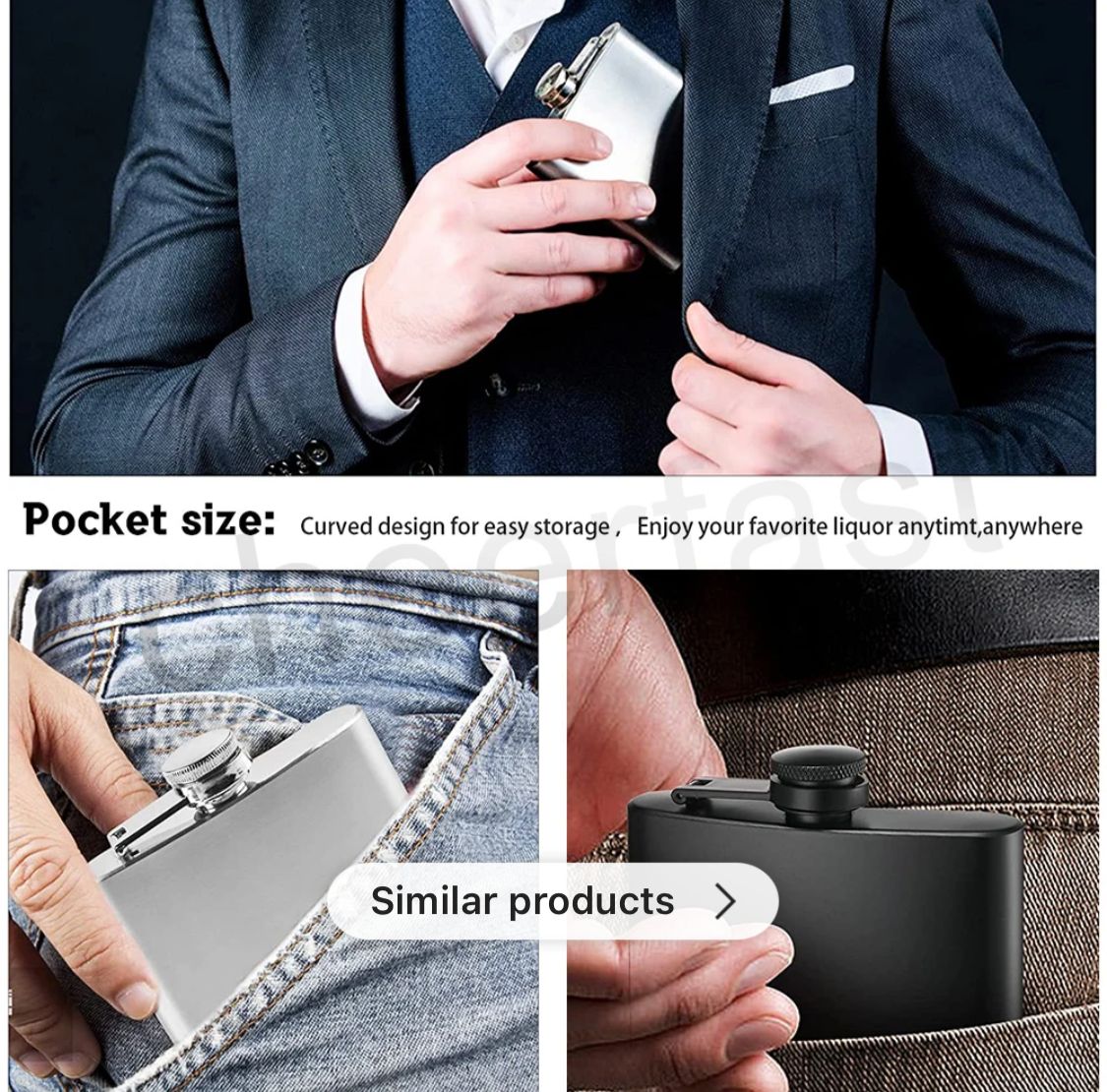 Alcohol Hip Flask Portable Traveller Hip Flask with 2 Shot Cups Trendy Engraved Leather Cover Stainless Steel Pocket Fit Thoughtful Gift Set Idea Fathers Day Gift Boyfriend Birthday Gift Car Accessory