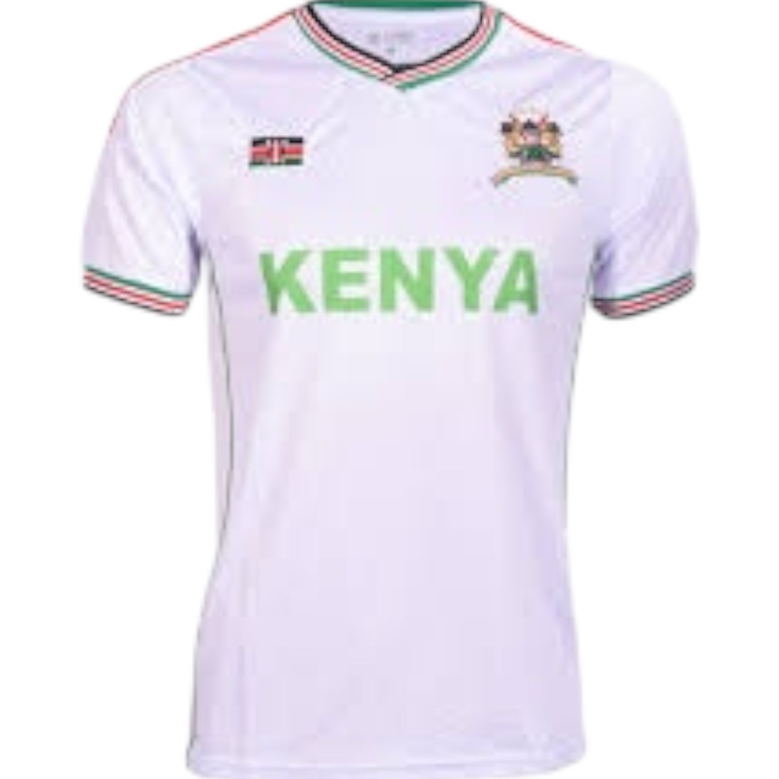 WHITE UNISEX Kenya Jersey Team Kenya Soccer Football Jersey Kenyan Flag Jersey Futaa Soka Match Kenya Tshirt Weekend Daywear Gym Gameday Streetwear Airport Road Aesthetics Chill Travel Errands