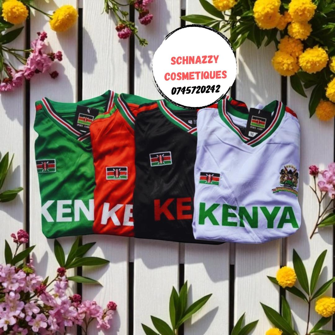WHITE UNISEX Kenya Jersey Team Kenya Soccer Football Jersey Kenyan Flag Jersey Futaa Soka Match Kenya Tshirt Weekend Daywear Gym Gameday Streetwear Airport Road Aesthetics Chill Travel Errands