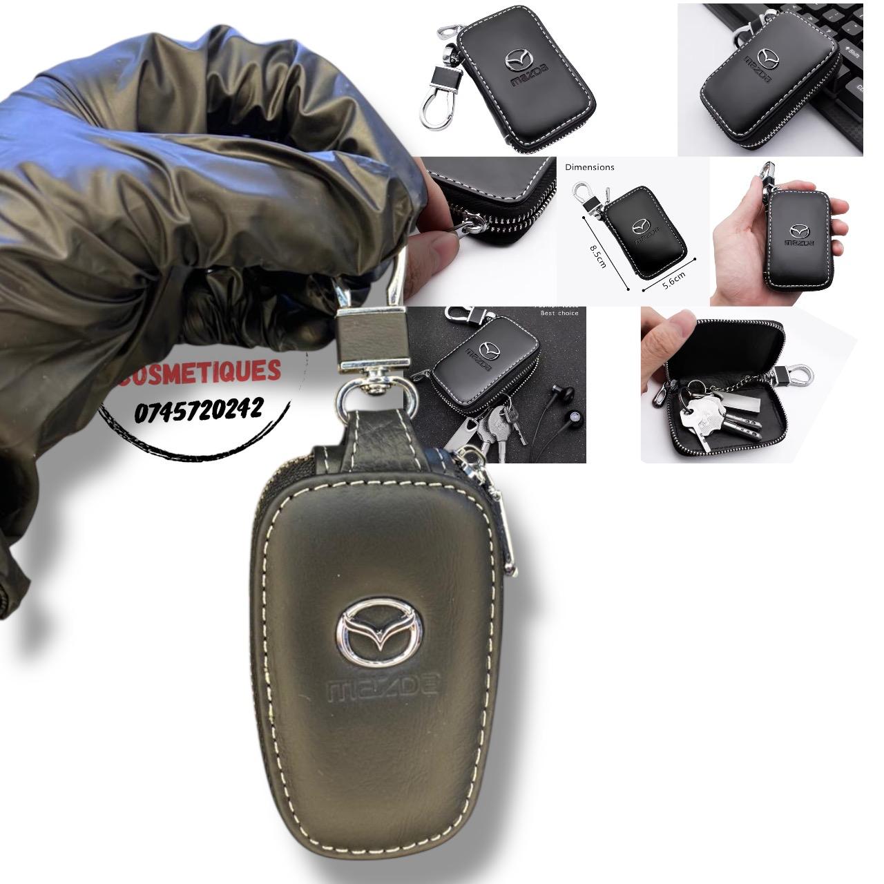 Multifunction Car Key Protector Pouch PU Leather Cover Safely Protect From Dilapidation Scratch Damage Loss Car Keyholder Keychain Bag Key Case Fits IDs Small Snugly Compact Fits Bag Back Pocket