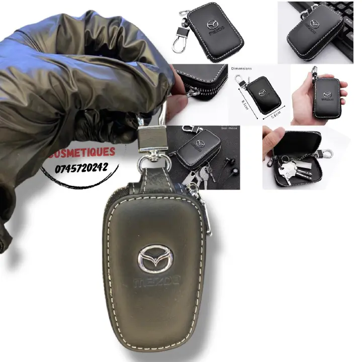 Multifunction Car Key Protector Pouch PU Leather Cover Safely Protect From Dilapidation Scratch Damage Loss Car Keyholder Keychain Bag Key Case Fits IDs Small Snugly Compact Fits Bag Back Pocket