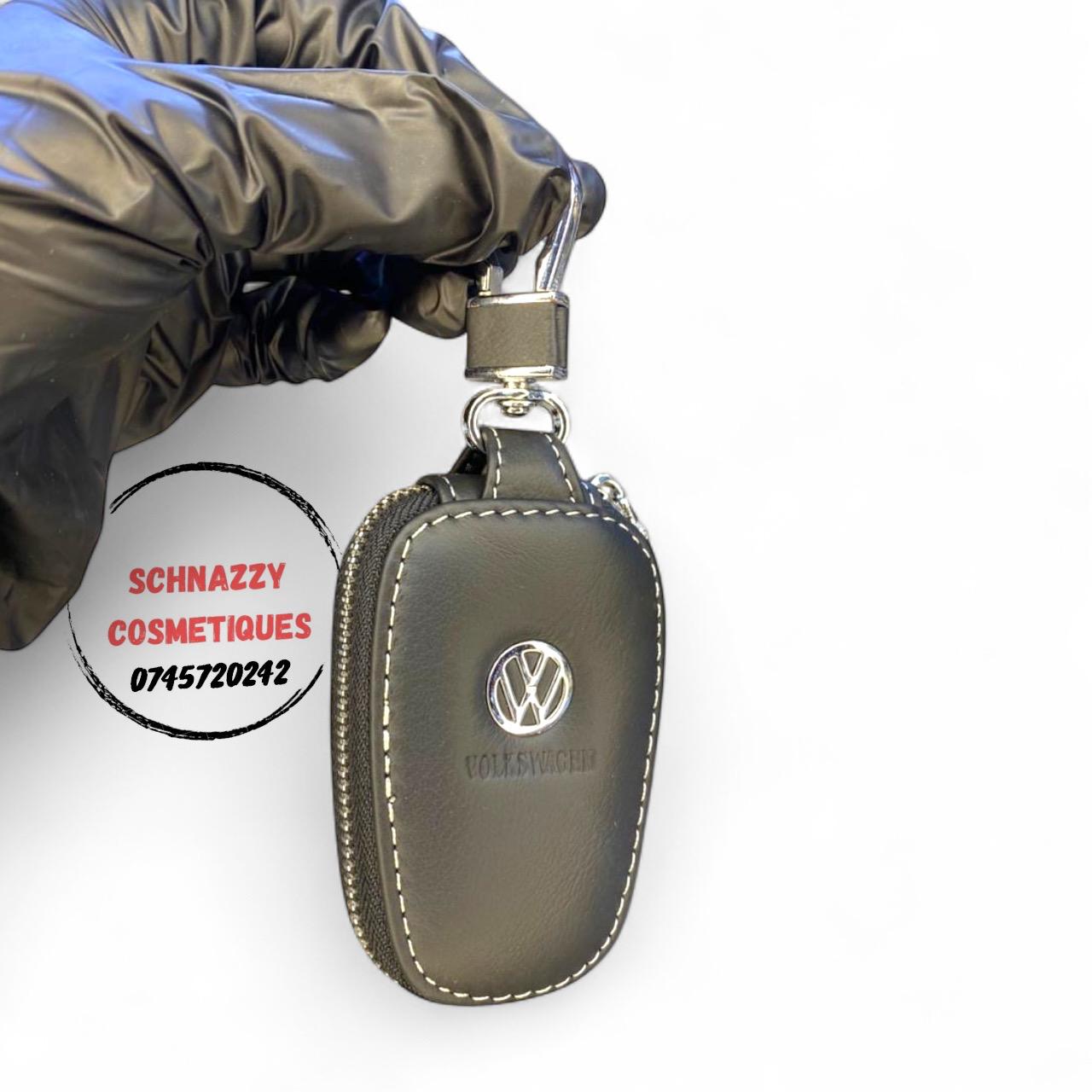 Multifunction Car Key Protector Pouch PU Leather Cover Safely Protect From Dilapidation Scratch Damage Loss Car Keyholder Keychain Bag Key Case Fits IDs Small Snugly Compact Fits Bag Back Pocket