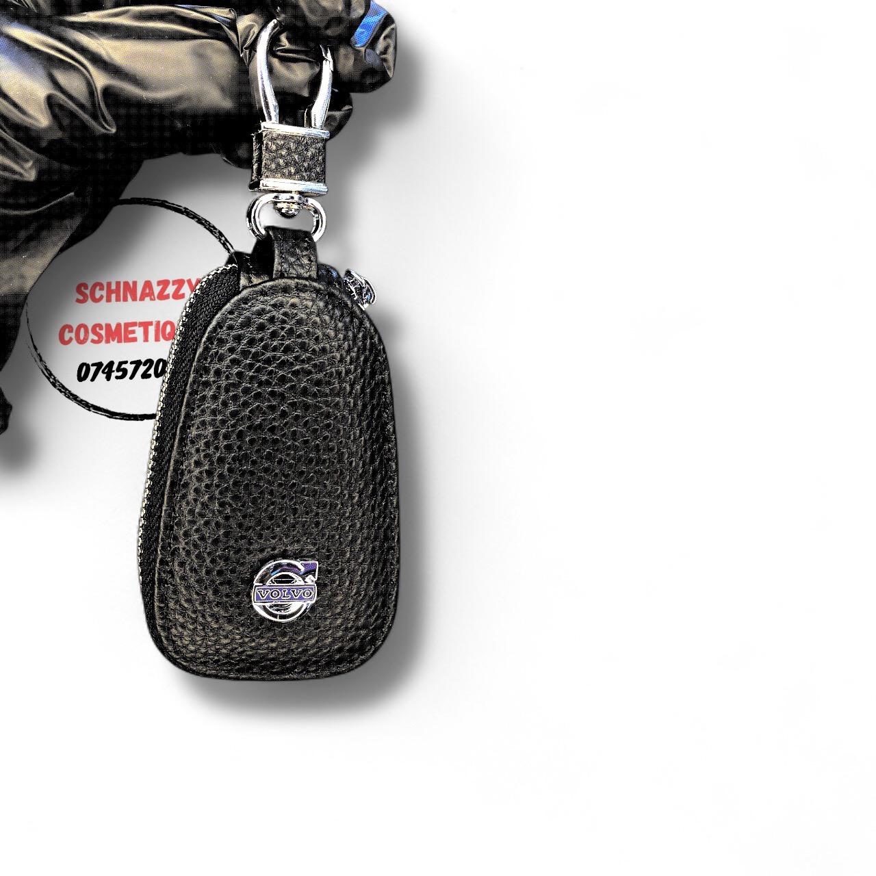 Multifunction Car Key Protector Pouch PU Leather Cover Safely Protect From Dilapidation Scratch Damage Loss Car Keyholder Keychain Bag Key Case Fits IDs Small Snugly Compact Fits Bag Back Pocket