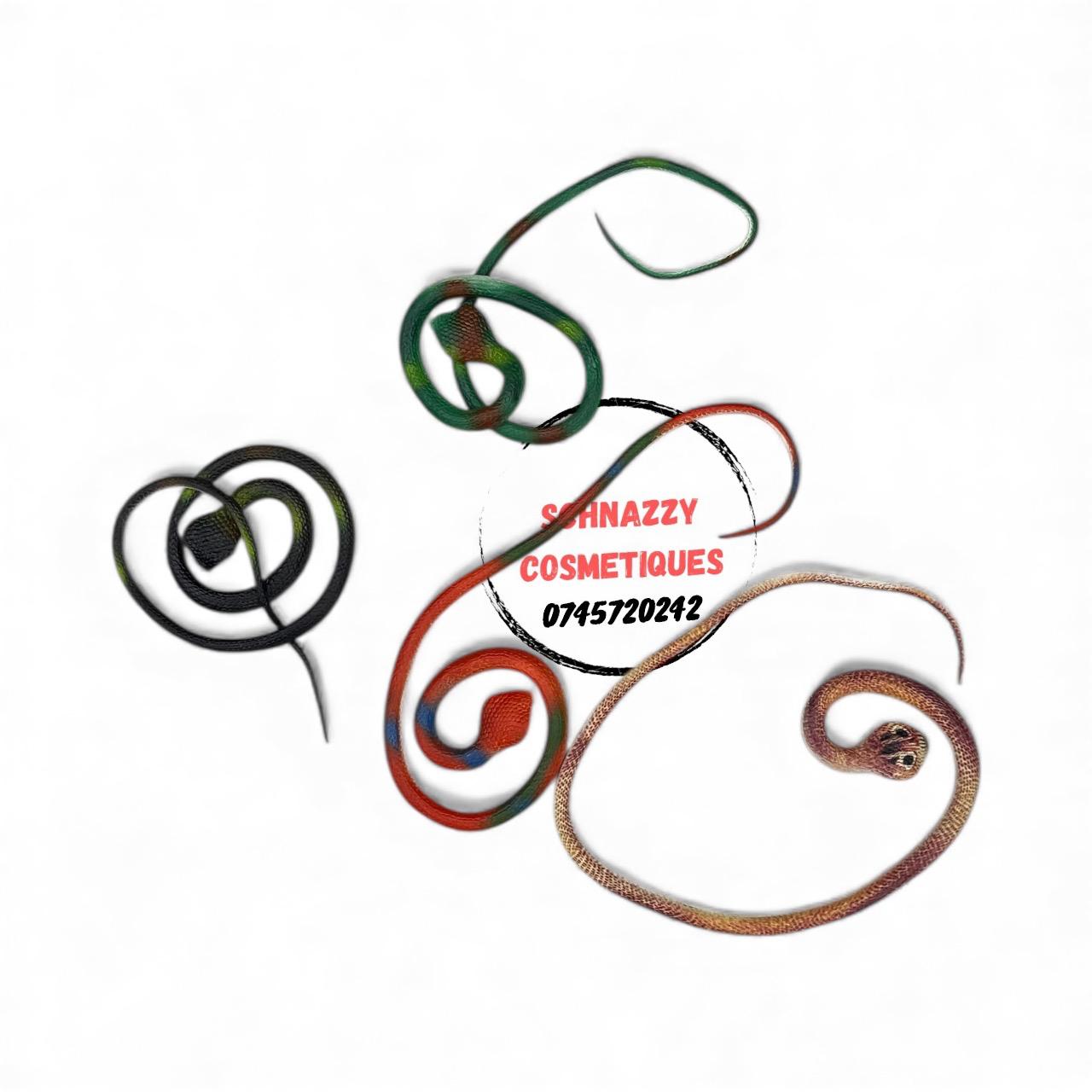 Realistic Rubber Snake Toys Soft Elastic Pranks Scare Off Pest Birds Halloween Pranks Practical Jokes